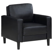 Ruth 3-piece Upholstered Track Arm Sofa Set Black - 508361-S3