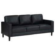 Ruth 3-piece Upholstered Track Arm Sofa Set Black - 508361-S3