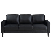 Ruth 3-piece Upholstered Track Arm Sofa Set Black - 508361-S3