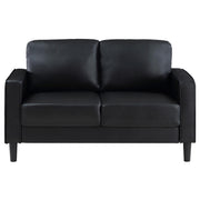 Ruth 3-piece Upholstered Track Arm Sofa Set Black - 508361-S3