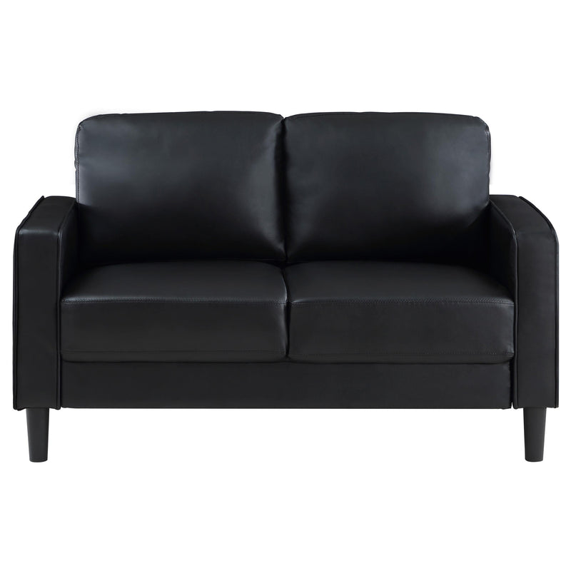 Ruth 3-piece Upholstered Track Arm Sofa Set Black - 508361-S3