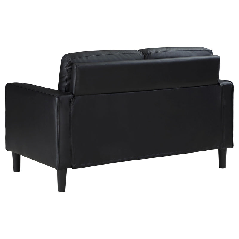 Ruth 3-piece Upholstered Track Arm Sofa Set Black - 508361-S3