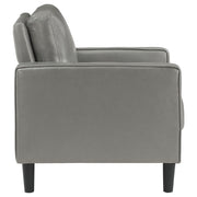 Ruth 3-piece Upholstered Track Arm Sofa Set Grey - 508365-S3