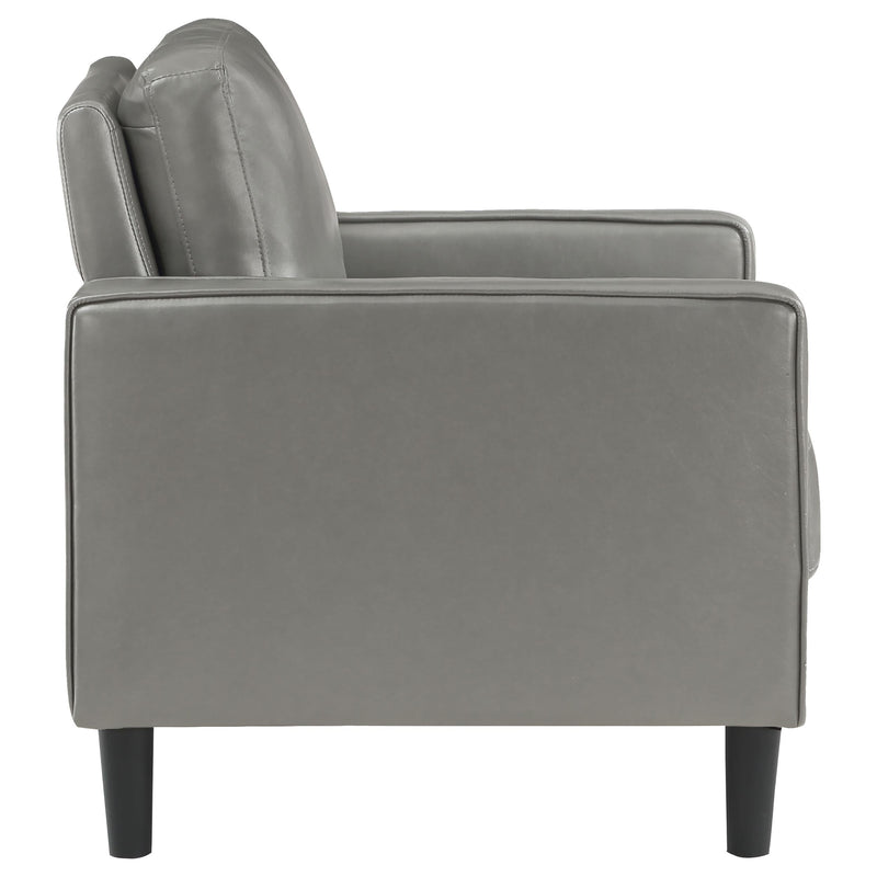 Ruth 3-piece Upholstered Track Arm Sofa Set Grey - 508365-S3