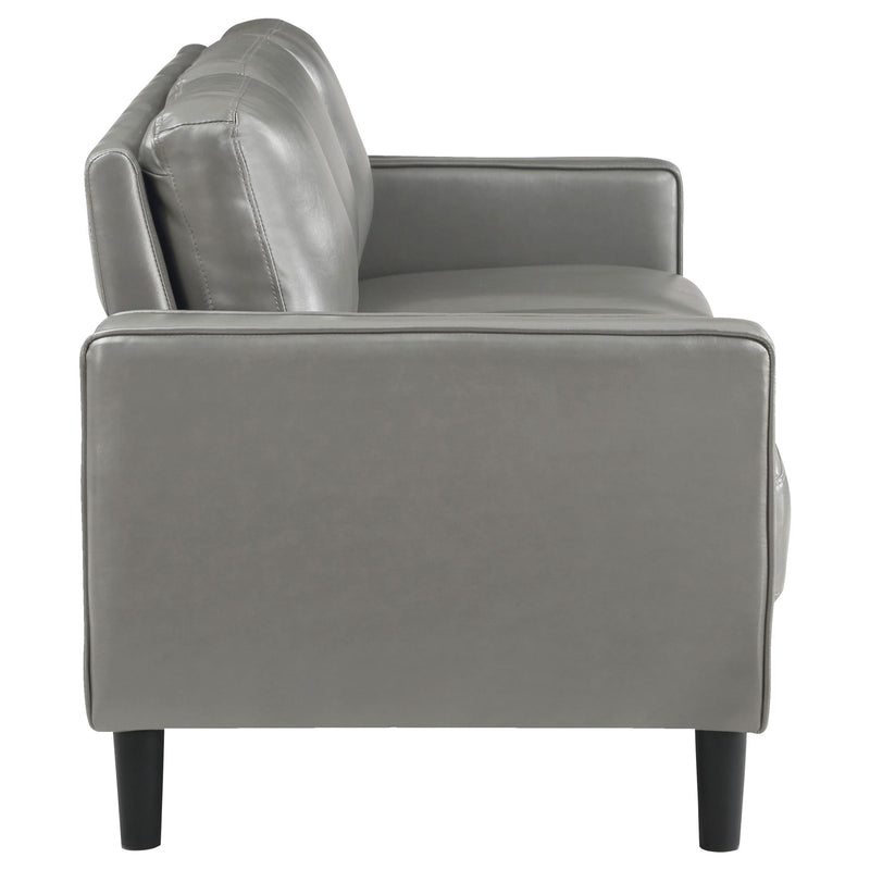 Ruth 3-piece Upholstered Track Arm Sofa Set Grey - 508365-S3