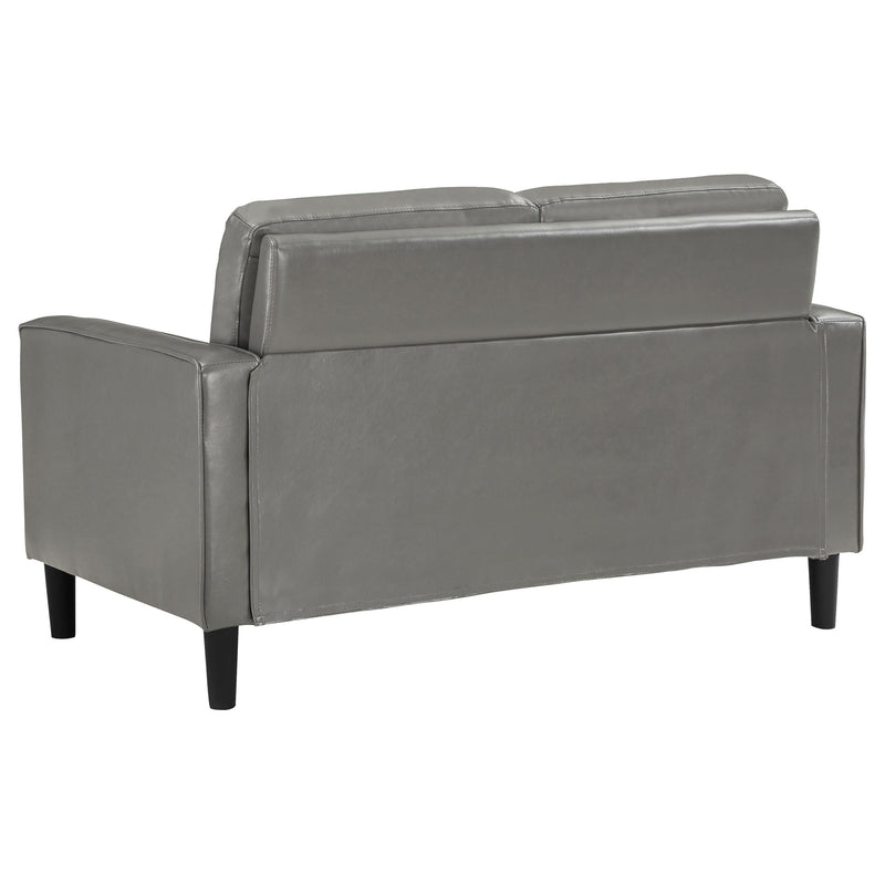 Ruth 3-piece Upholstered Track Arm Sofa Set Grey - 508365-S3