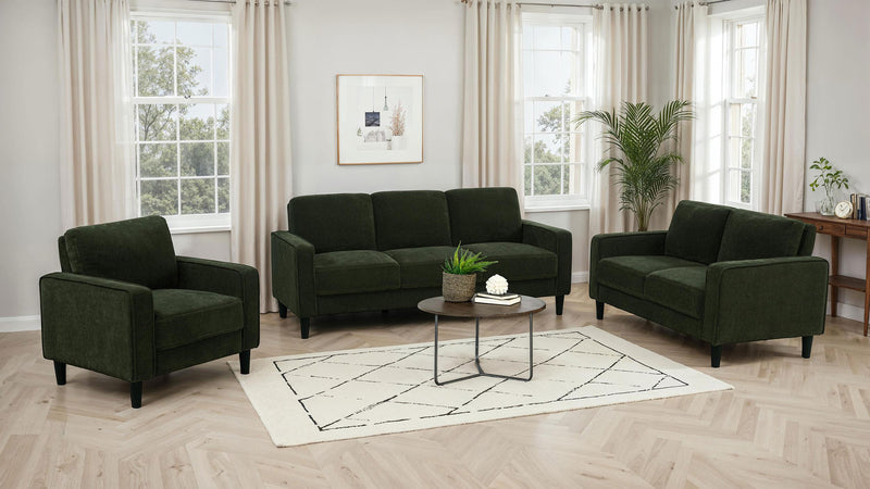 Ruth 77-inch Fabric Upholstered Track Arm Sofa Matcha Green - 511214