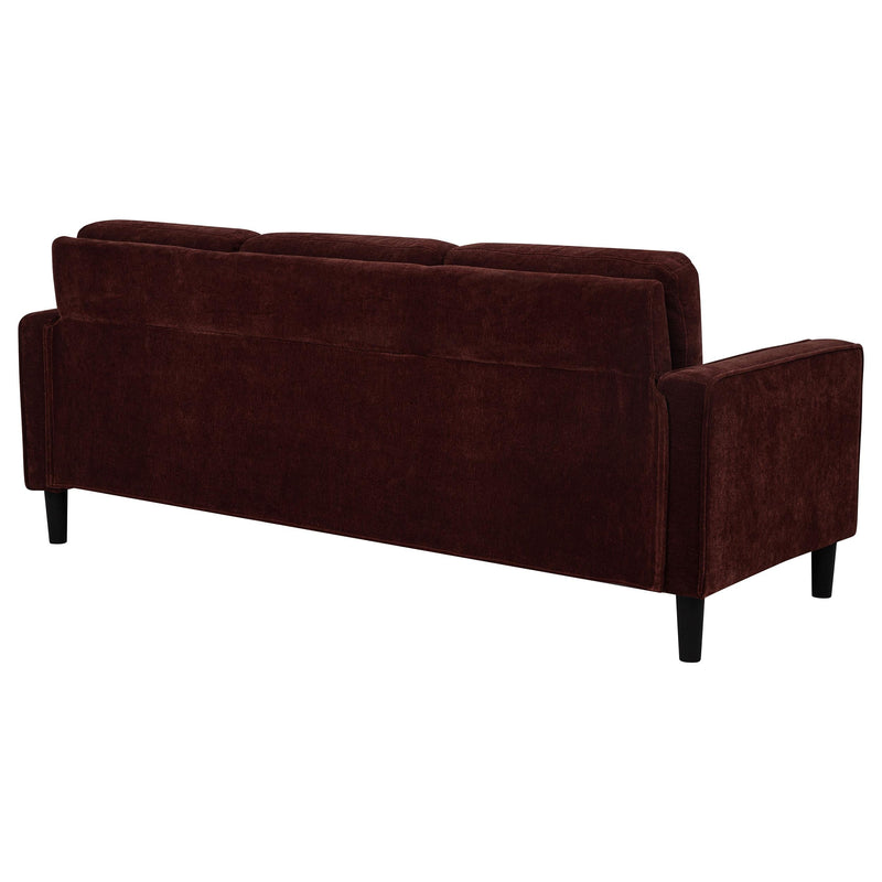 Ruth 77-inch Fabric Upholstered Track Arm Sofa Rust Red - 511211