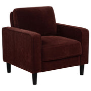 Ruth Fabric Upholstered Track Arm Accent Chair Rust Red - 511213
