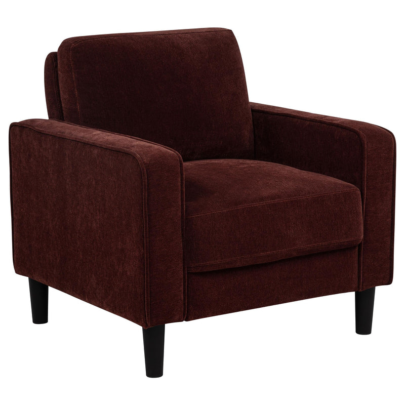 Ruth Fabric Upholstered Track Arm Accent Chair Rust Red - 511213