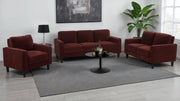 Ruth Fabric Upholstered Track Arm Accent Chair Rust Red - 511213