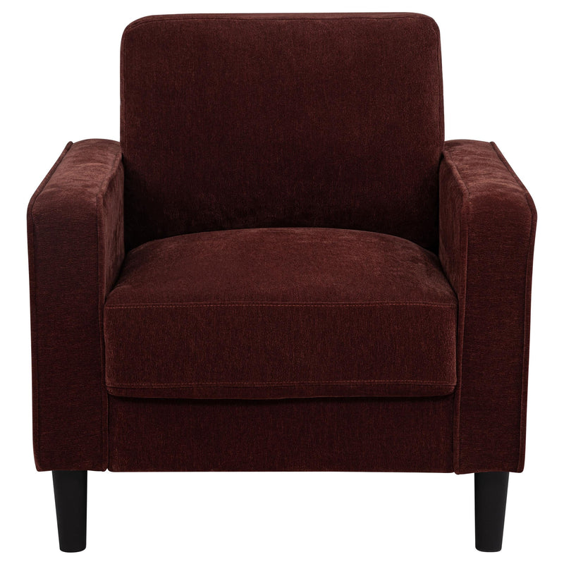 Ruth Fabric Upholstered Track Arm Accent Chair Rust Red - 511213