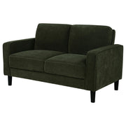 Ruth Fabric Upholstered Track Arm Loveseat Matcha Green - 511215
