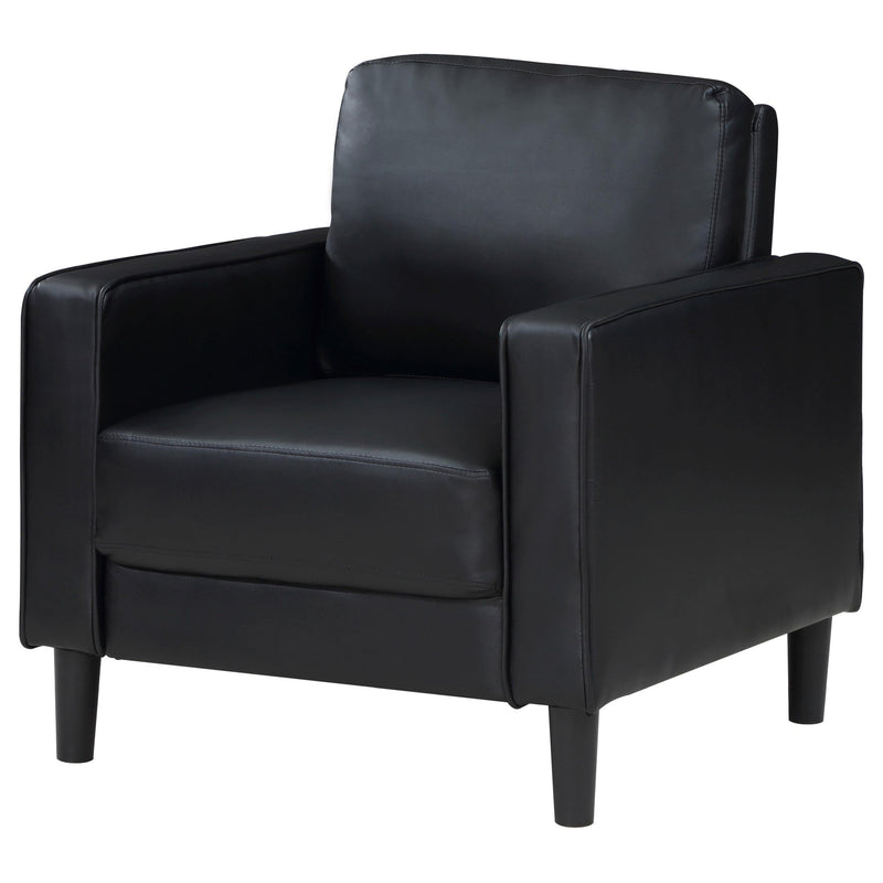 Ruth Upholstered Track Arm Accent Chair Black - 508363
