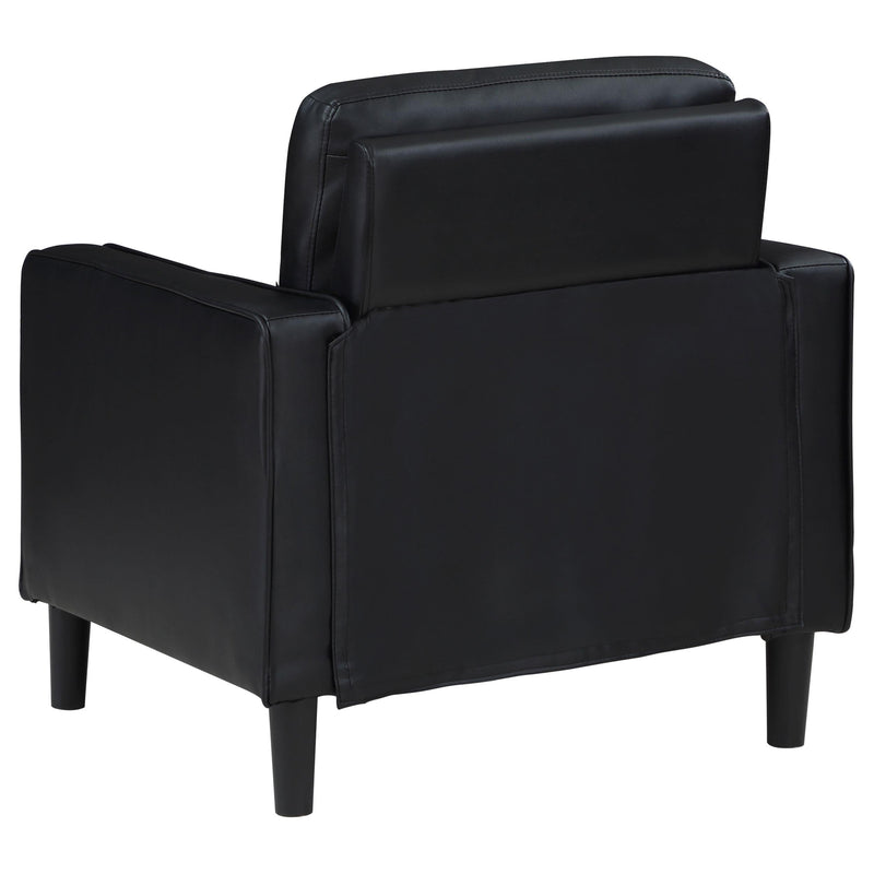Ruth Upholstered Track Arm Accent Chair Black - 508363