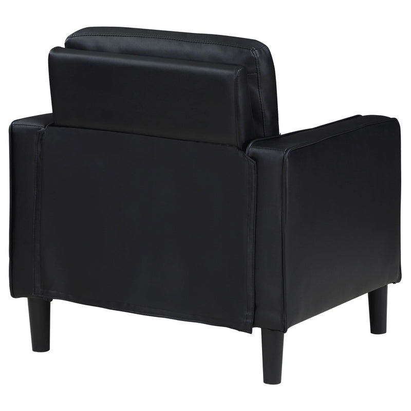 Ruth Upholstered Track Arm Accent Chair Black - 508363
