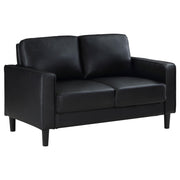 Ruth Upholstered Track Arm Loveseat Black - 508362