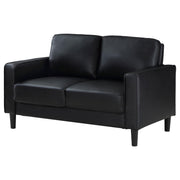 Ruth Upholstered Track Arm Loveseat Black - 508362