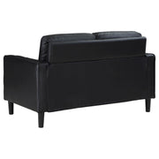 Ruth Upholstered Track Arm Loveseat Black - 508362