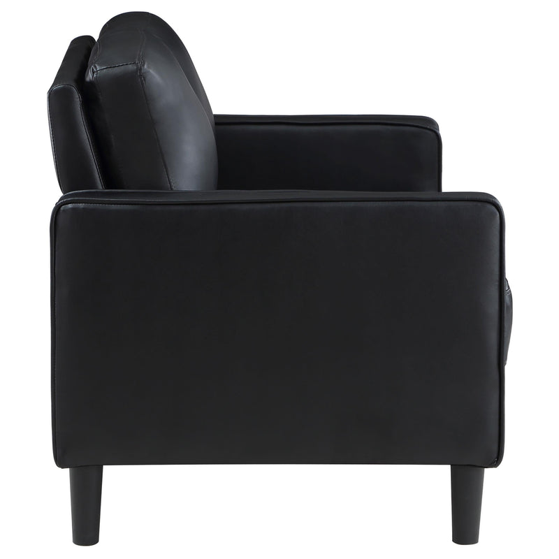 Ruth Upholstered Track Arm Loveseat Black - 508362