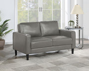 Ruth Upholstered Track Arm Loveseat Grey - 508366
