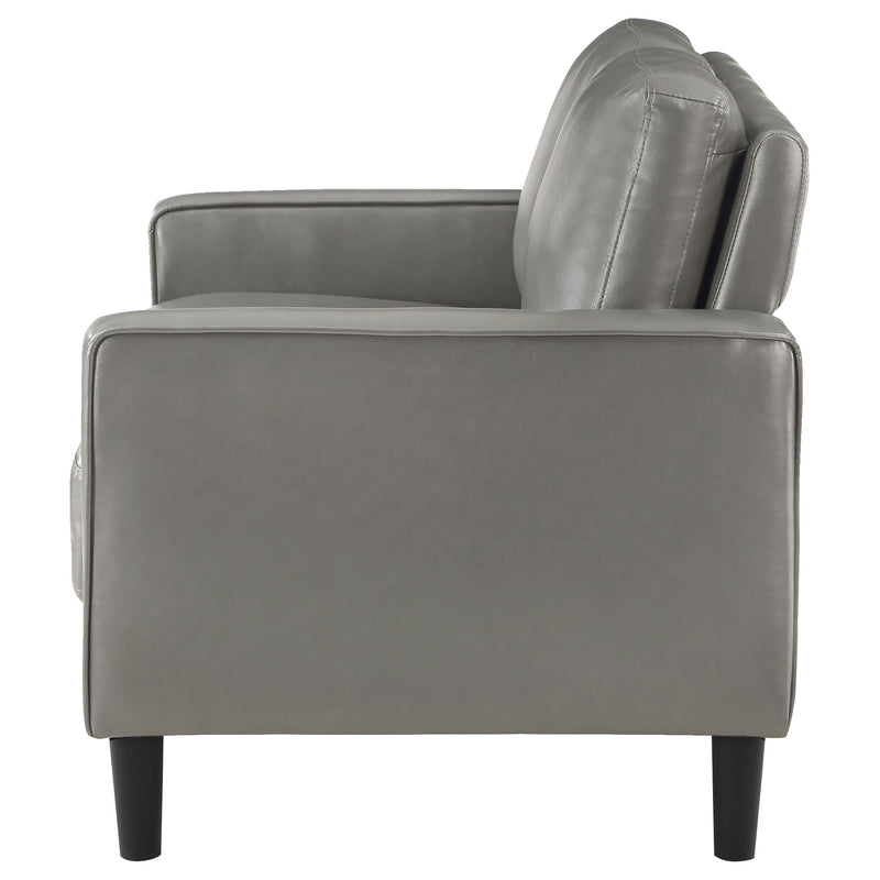 Ruth Upholstered Track Arm Loveseat Grey - 508366