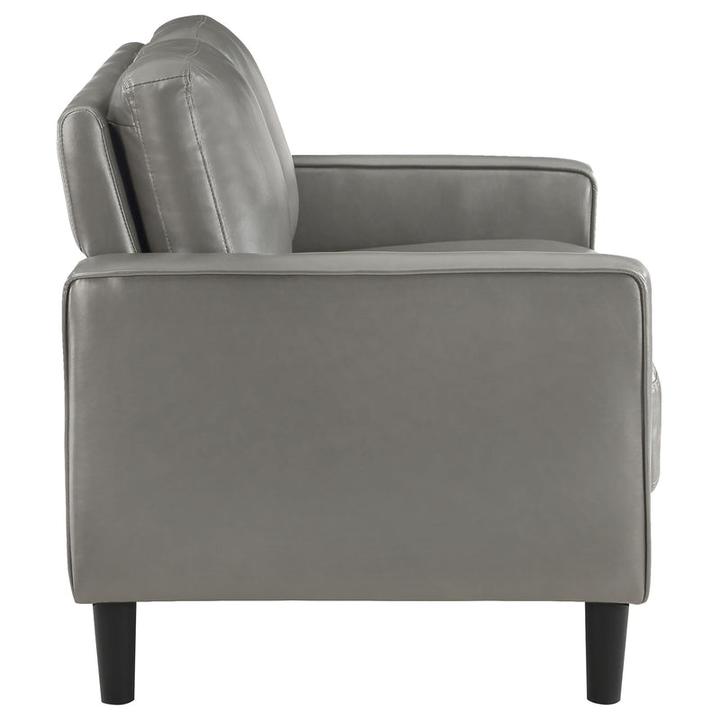 Ruth Upholstered Track Arm Loveseat Grey - 508366