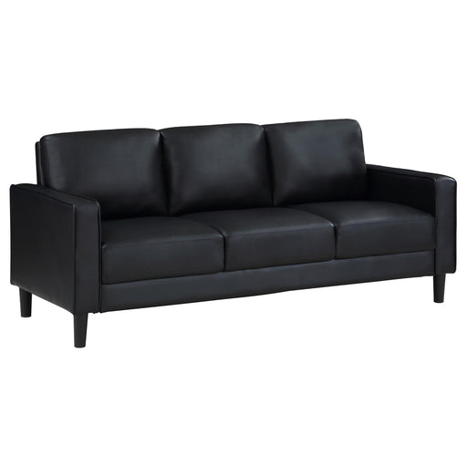 Ruth Upholstered Track Arm Sofa Black - 508361
