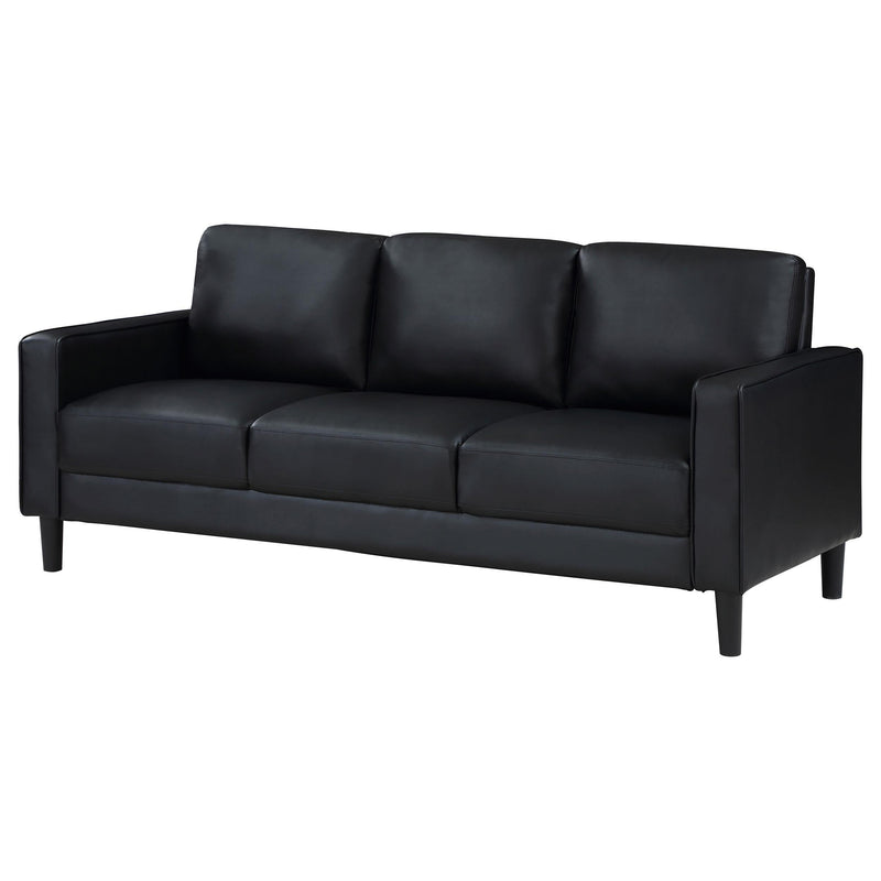 Ruth Upholstered Track Arm Sofa Black - 508361