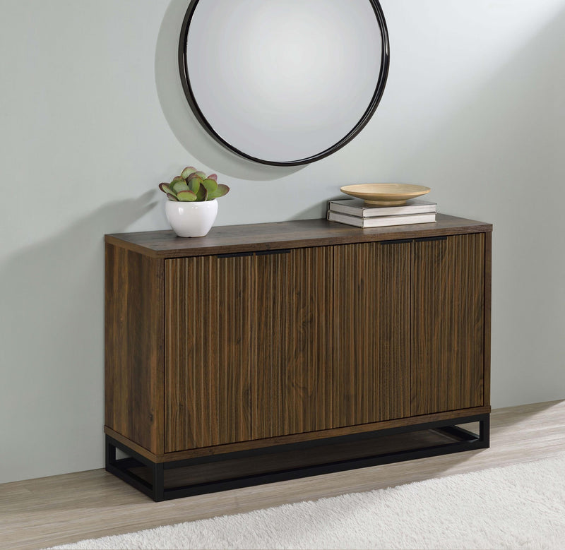 Ryatt 4-door Engineered Wood Accent Cabinet Dark Pine - 950393