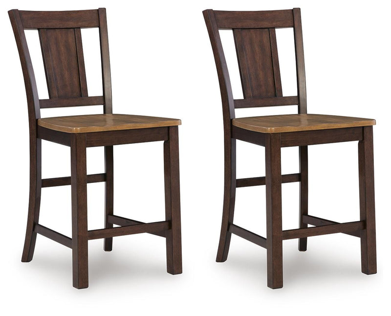 Rylandeen Counter Height Extension Dining Table 4 Barstools and Bench - PCD651D4