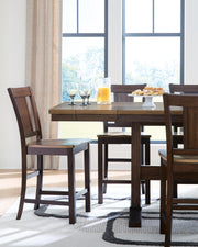 Rylandeen Counter Height Extension Dining Table and 6 Barstools - PCD651D5