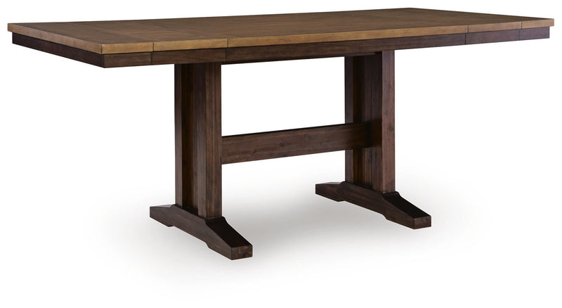 Rylandeen Counter Height Extension Dining Table and 6 Barstools - PCD651D5