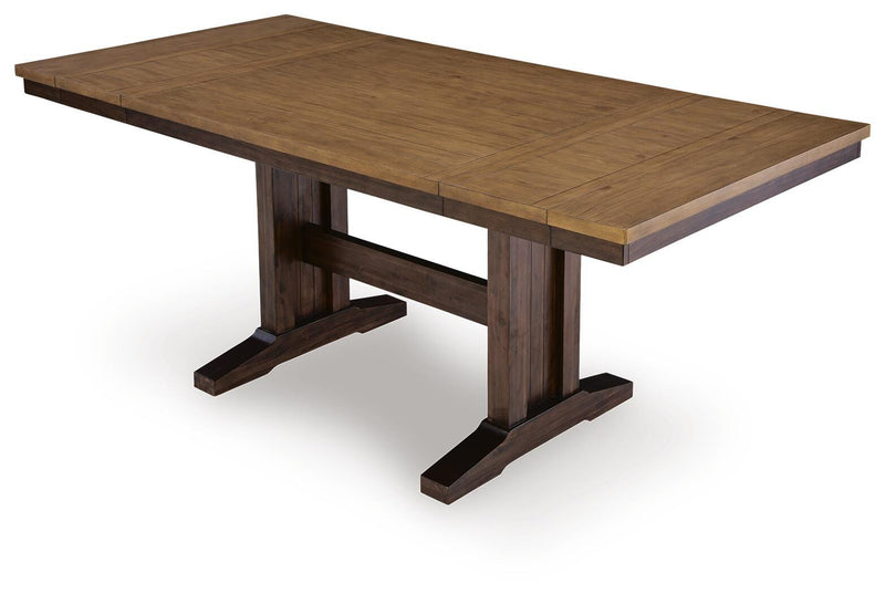 Rylandeen Counter Height Extension Dining Table and 8 Barstools - PCD651D6