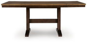 Rylandeen Counter Height Extension Dining Table and 8 Barstools - PCD651D6