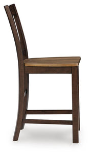 Rylandeen Light Brown/Dark Brown Counter Height Barstool (Set of 2) - PCD651-124X2