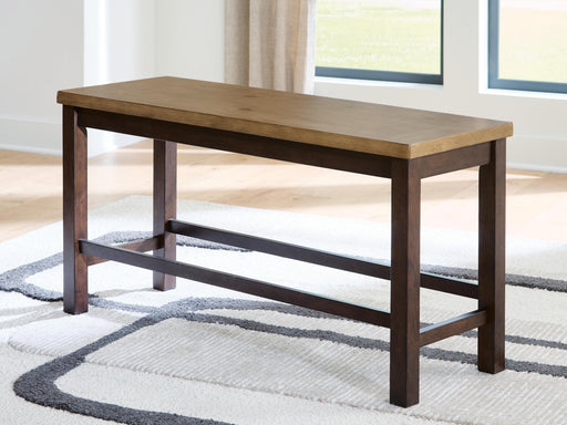 Rylandeen Light Brown/Dark Brown Counter Height Dining Bench - PCD651-09