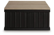 Rylandyn Black/Light Brown Lift-Top Coffee Table - T721-00