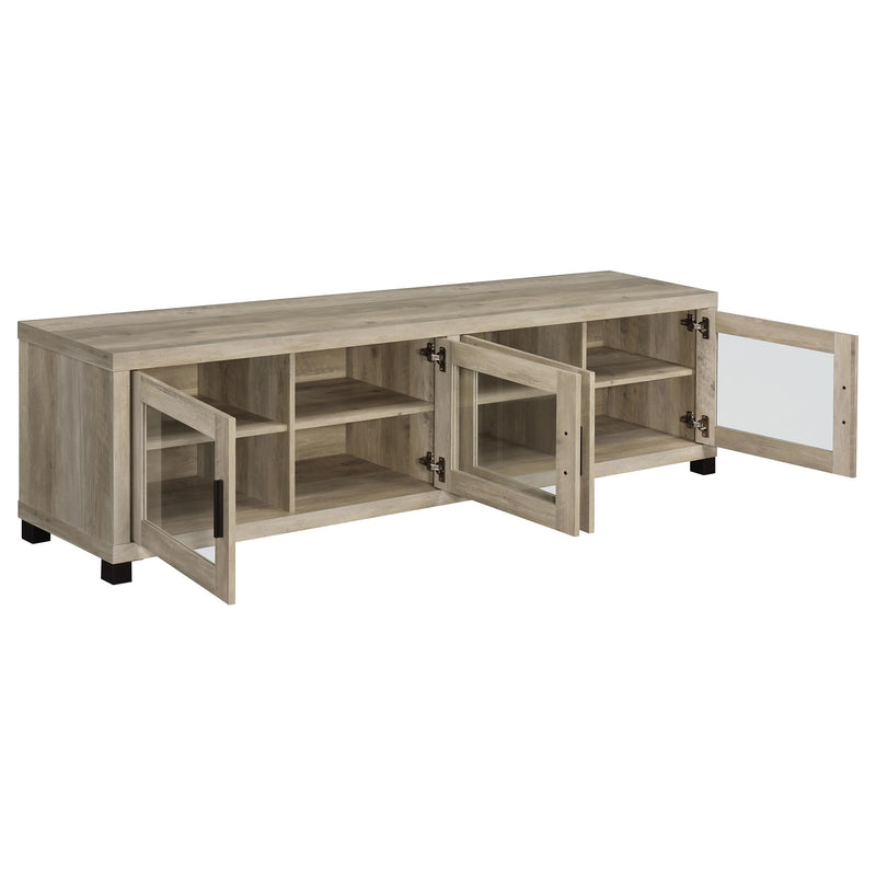 Sachin 3-piece 79-inch TV Entertainment Center Antique Pine - 736283-SET