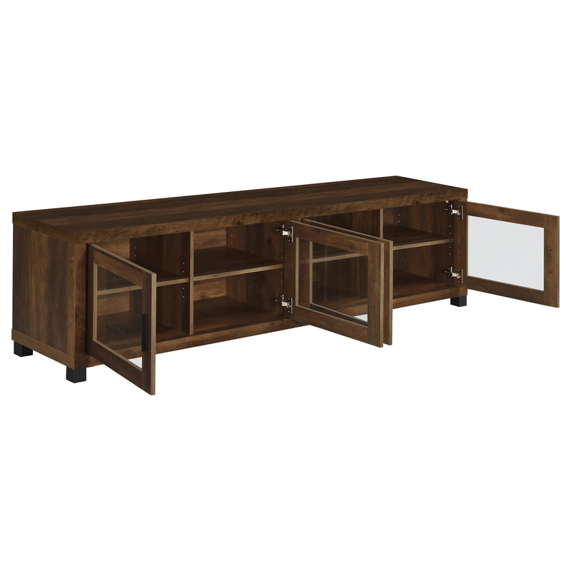Sachin 3-piece 79-inch TV Entertainment Center Dark Pine - 736293-SET