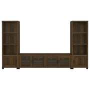 Sachin 3-piece 79-inch TV Entertainment Center Dark Pine - 736293-SET