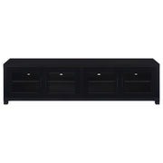 Sachin 3-piece Entertainment Center 79-inch TV Stand Black - 736303-SET