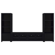 Sachin 3-piece Entertainment Center 79-inch TV Stand Black - 736303-SET