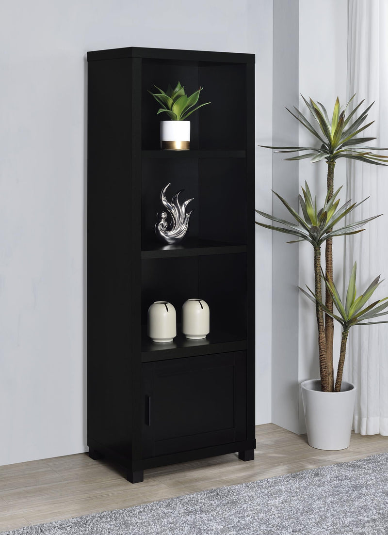 Sachin 3-shelf Engineered Wood Media Tower Black - 707756