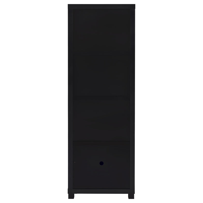 Sachin 3-shelf Engineered Wood Media Tower Black - 707756