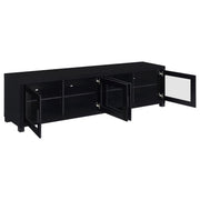 Sachin 4-door Engineered Wood 79-inch TV Stand Black - 736303