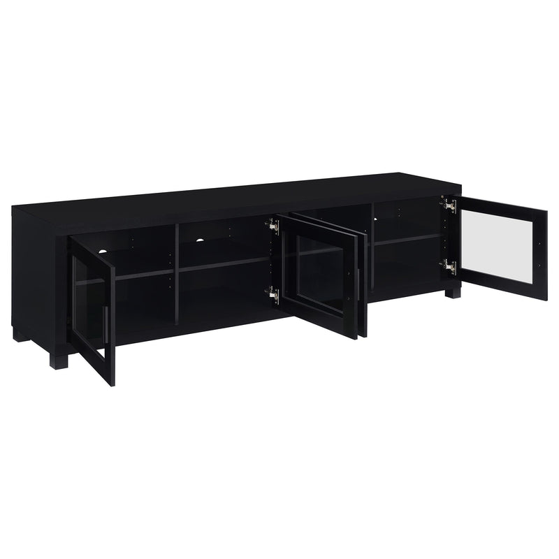 Sachin 4-door Engineered Wood 79-inch TV Stand Black - 736303