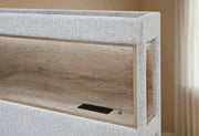 Sadie Beige Queen Bed With Storage - SADIE-BEIGE 3-QB