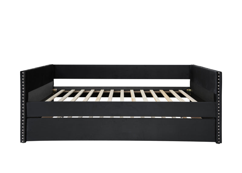 Sadie Black Velvet Twin Daybed - DMV FurnitureDaybed