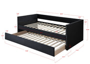 Sadie Black Velvet Twin Daybed - DMV FurnitureDaybed